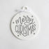 Merry Christmas Ornament - Silver